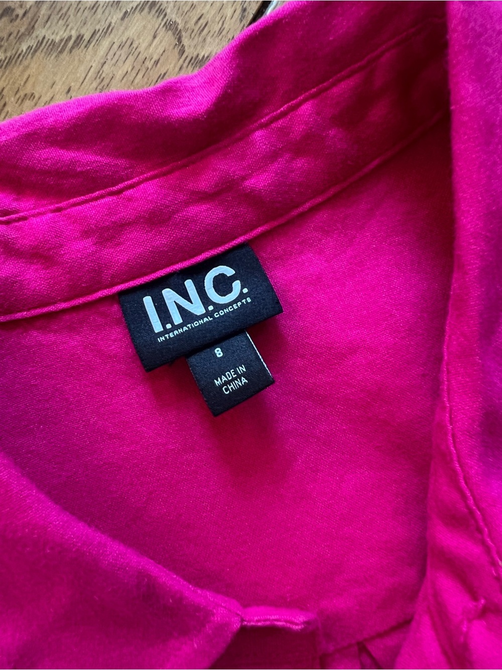 INC International Concepts Fuchsia Sleeveless Utility Jumpsuit with Belt - Picture 2 of 2